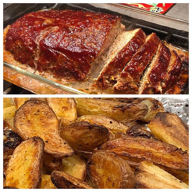 Meatloaf and roasted Yukon Gold potatoes with Cipollini onions. OMG- so wanted, needed, soothing and thoroughly enjoyed…. A succulent meatloaf, is not just any dish- it’s heaven! After a hard day, it IS possible