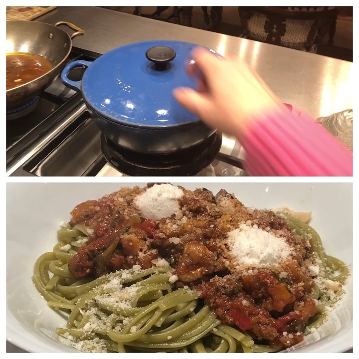 Pasta with meat sauce. One simple illustration (of many) of how your freezer is an amazing friend